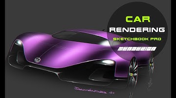 Car Rendering time lapse (Sketchbook Pro)