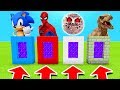 Minecraft PE : DO NOT CHOOSE THE WRONG PORTAL! (Sonic, Lunar Moon, Spiderman & Tyrannosaurus)