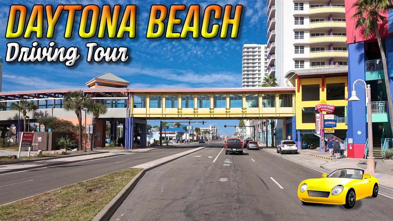 Daytona Beach Florida Drive | Iconic Beach City in 4K