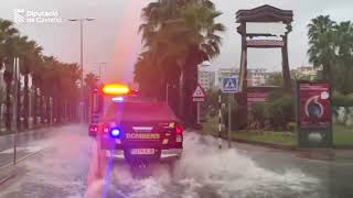 Heavy rains turn streets into rivers on Spain's Mediterranean coast