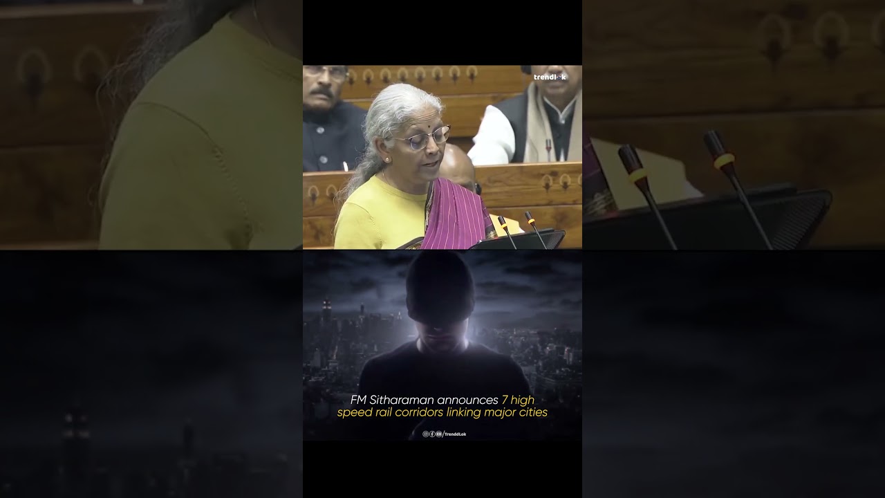 M Sitharaman Announces 7 High-Speed Rail Corridors Across India 🔥