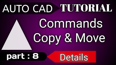 Auto CAD Copy Command || Move Command || Civil engineers beginner