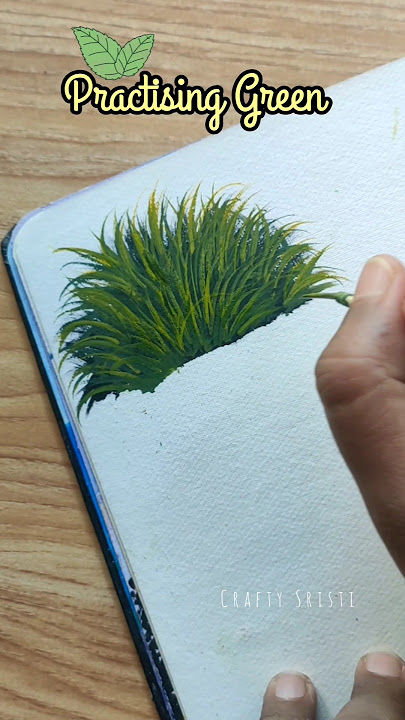 Grass Painting🌿🌱 #art #acrylicpainting #gouache #viralvideo #trending #trend #shortvideo #painting