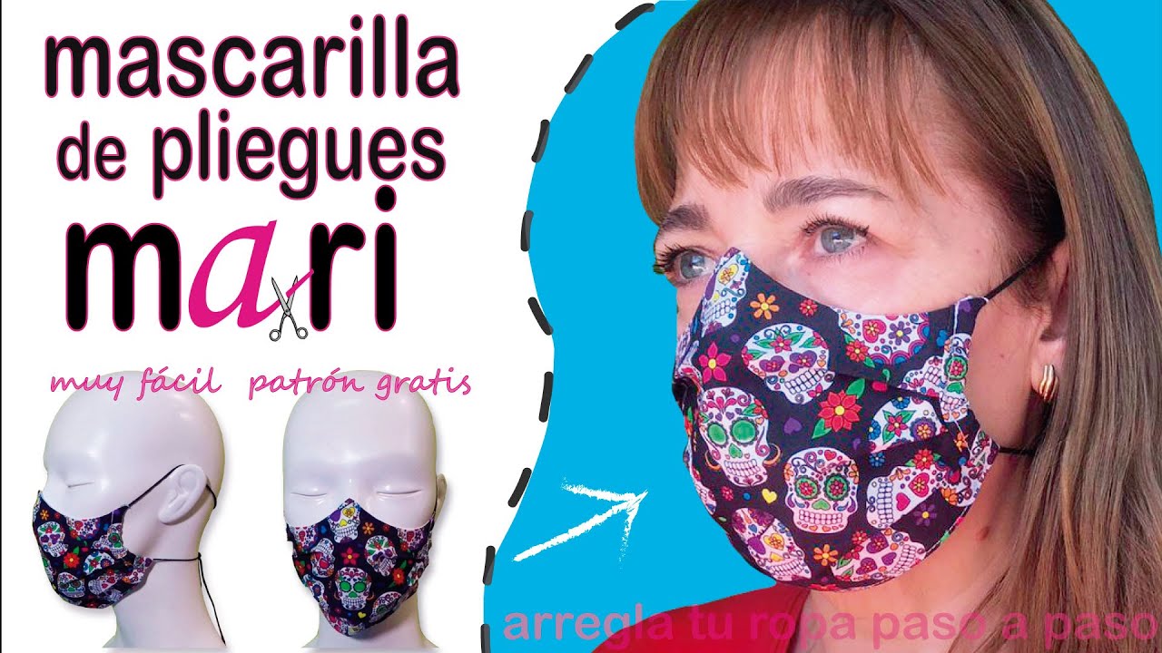 La MEJOR mascarilla de pliegues. mascarillaMARI. Patrón