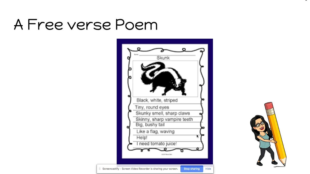 How to write a Free Verse poem