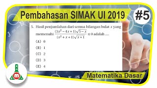 #simakui #pejuanguipembahasan simak ui tahun 2019 matematika dasar
soal nomor 5konsep yang perlu dikuasai untuk 5 ini adalah:1)
pertidaksama...