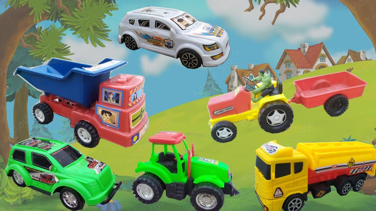Toys For Kids Toys Cartoon Racing Car Cartoon Tuck Tractor Bus
