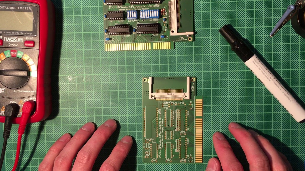 Soldering an SMD CF socket - YouTube