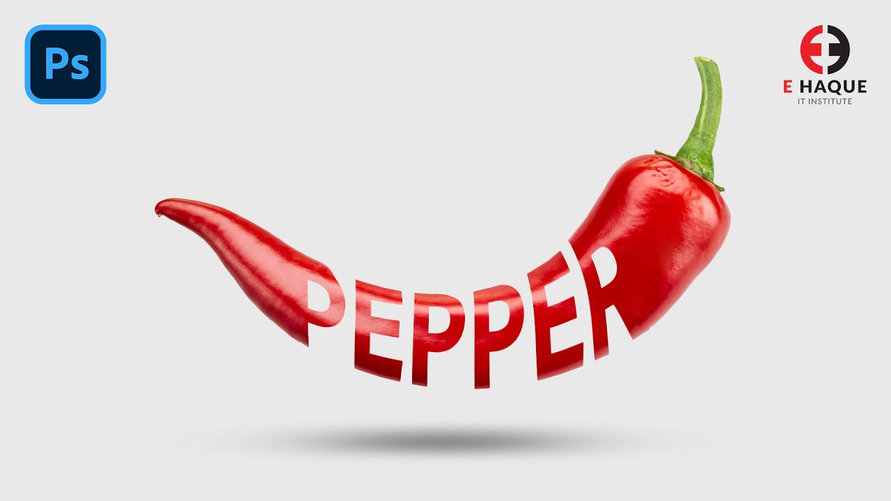 Pepper Typography Typography Effect with Image and Text in Adobe Photoshop in Just 1 ...