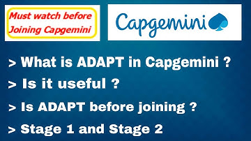 What is ADAPT in Capgemini? Must watch before Joining Capgemini!!!