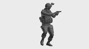 Locomotion Pistol Walk Strafe Left Loop (Animation 3ds Max)