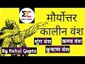 मौर्योत्तर काल ( शुंग वंश, कण्व वंश, कुषाण वंश ) | History of mauryottar kal | Ancient History