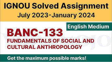 IGNOU BANC 133 Solved Assignment 2023-24 PDF Download | English Medium | Vidyamojo