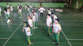 Blindfolded line dance... STEM 12-B