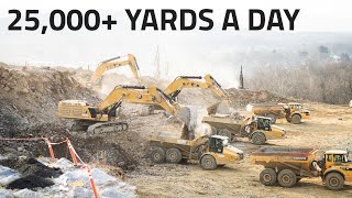 Moving 25,000+ Yards a Day with Three 90Ton Excavators
