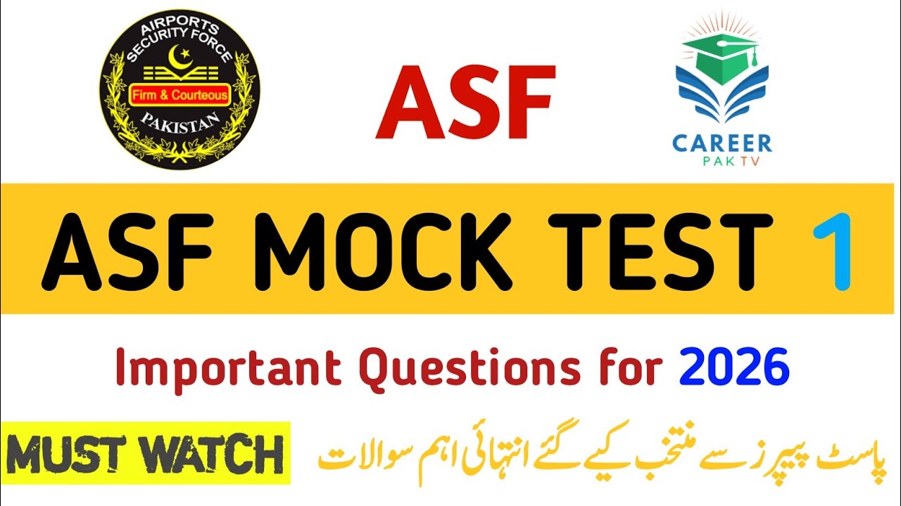 ASF Written Test Preparation 2026 | ASF Mock test 1 | ASF Test Preparation 2026