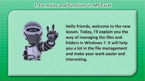 QUICK START 7-Chap 2 1-Formulas and Functions in MS Excel