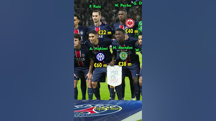 PSG 1-1 PSV Eindhoven  | PSG Squad 🔥 | Which clubs are they from? #psg  #championsleague #shorts