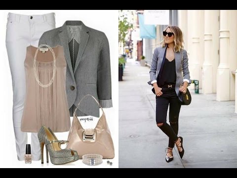 OUTFITS con blazer gris | como combinar | ideas - YouTube