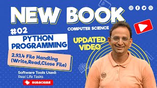 Unit 2: File Handling in Python | Write &amp; Read Data from a File | Real-Life Examples | ICS Part-I