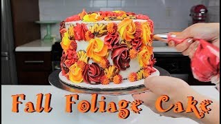 Fall Foliage Cake with Apple Pie Filling | CHELSWEETS