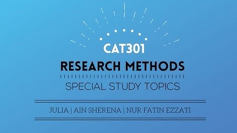 CAT301- Study Of Authentication & Attendance Recording Method For Attendance Management System