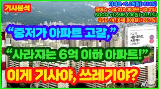 &quot;중저가 아파트 고갈, 사라지는 6억 이하 아파트!&quot; 이게 기사야 쓰레기야?