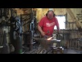 Forging a simple holdfast for wood working black bear forge