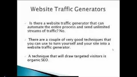 Top Website Traffic Generator - Automated Traffic Builders 2011