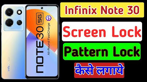 Infinix note 30 screen lock setting | Infinix note 30 me screen lock kaise lagaye | Infinix note 30