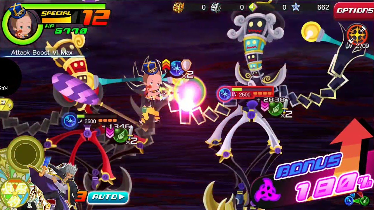 KINGDOM HEARTS UNION X: SPECIAL ATTACK BONUS CHALLENGE MISSION 6 PART 2 OF 2