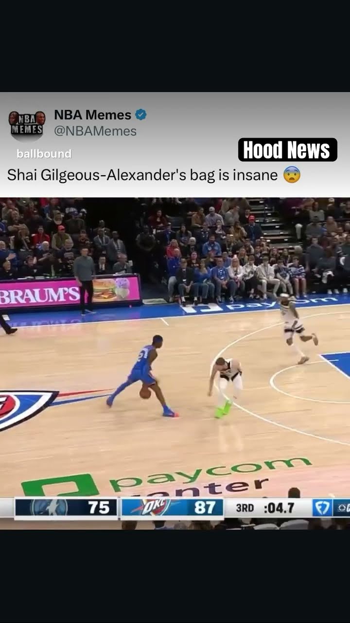 His bag is insane #hoodnews #shaigilgeousalexander #okcthunder #basketball #skills #omg #how #wow #i