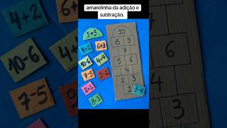 Recurso pedagógico amarelinha da subtração e adição.
