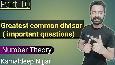 10. Number theory | greatest common divisor | #numbertheory | examples of g.c.d