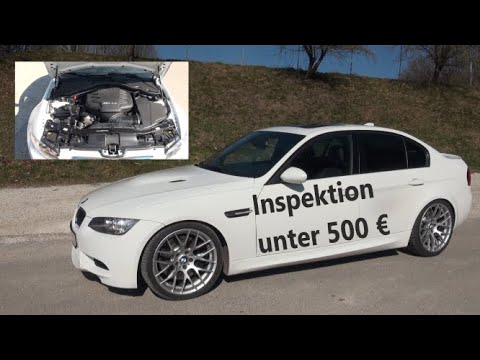 Große Inspektion BMW M3 V8 E90/E92 S65 selber machen DIY. Alle Öle, Zündkerzen, Filter wechseln.