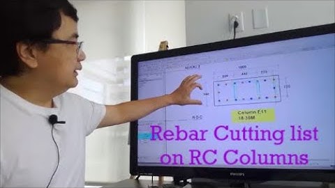 Rebar Cutting list on RC Columns - Tagalog tutorial