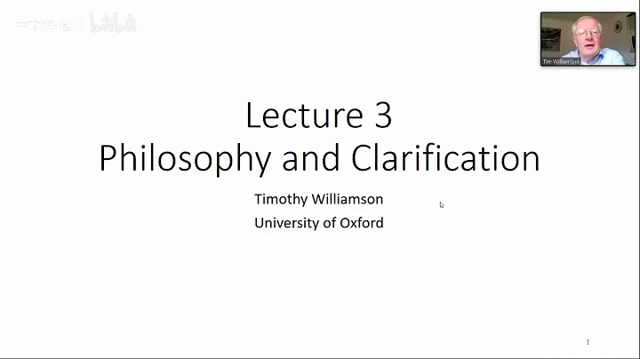 Philosophy and Clarification | Timothy Williamson ...