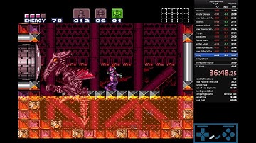 Super Metroid -- Ridley Fight with Floor Stuck