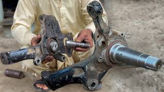How to Repair A Car Steering BROKEN Knuckle Spindle Pin | Unbelievable Restoration of Broken Spindle