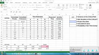 Operations Management using Excel: Project Management Video 3/3