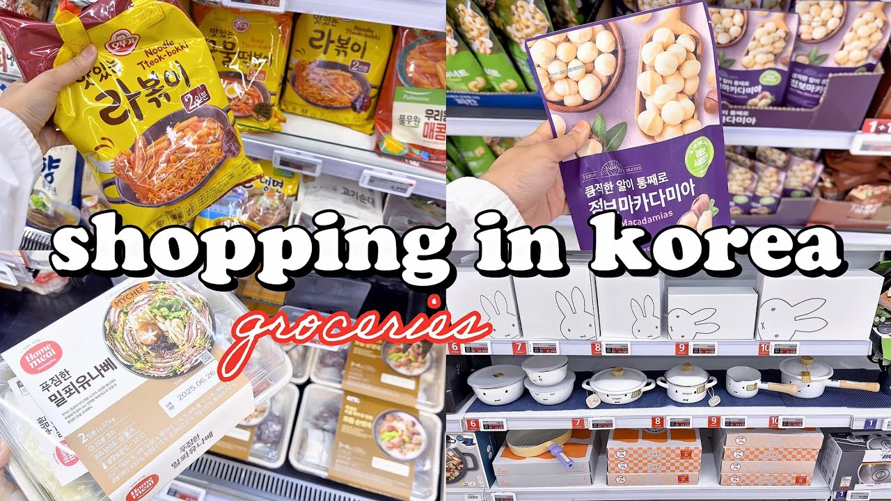 shopping in korea vlog 🇰🇷 supermarket food with prices 🥗 new cute Miffy kitchenware