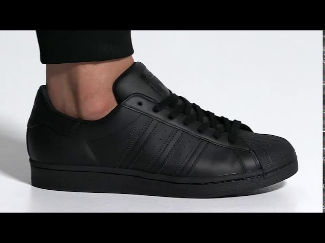 Onfeet Adidas Superstar Black (EG4957) Review | sneakers.by - YouTube