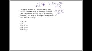 percent increase problems on the ged math test