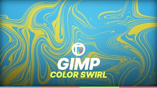 COLOR SWIRL ABSTRACT DESIGN - GIMP TUTORIAL screenshot 1