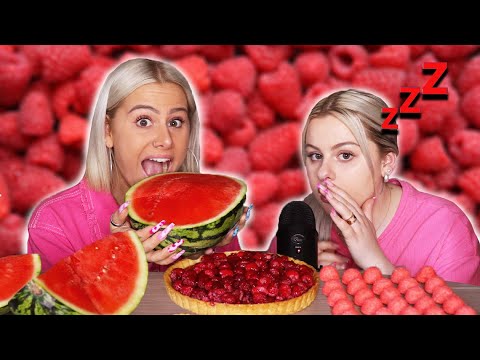 ASMR I RED FOOD (FRUITS, GÂTEAUX, BONBONS ...)