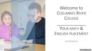 CRC: Understanding Your Math and English Placement