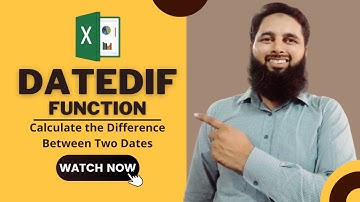Excel DATEDIF Function -Calculate the Difference between Two Dates-Simple to Advance (Urdu-Hindi)