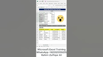 Dynamically Extract Data Columns based on String in Excel with CHOOSECOLS Function #shorts