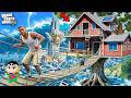 Franklin Shinchan Escaped The Tsunami By Climbing A Tree House GTA 5