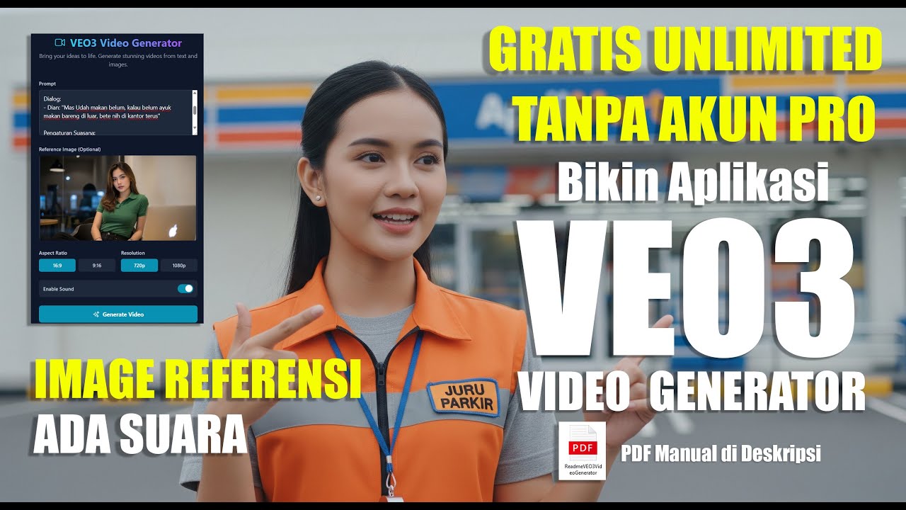 Tutorial Aplikasi Pembuat Video VEO3 Gratis & Unlimited Tanpa Akun Pro | Suara & Image Referensi